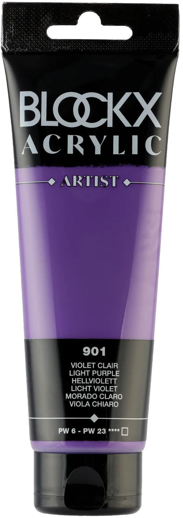 Blockx Acrylic Artist Acrylfarbe – Hellviolett, seidenmatt – 120 ml