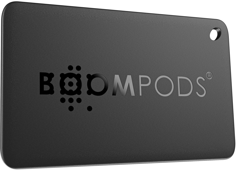 Boompods Boomcard Smart Tracker – Bluetooth v5.2, 24–36 Monate Laufzeit – für Android – 68 g – Schwarz