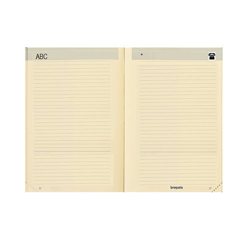 Brepols Adressregister DELTA 26.3.0260 – 85 × 120 mm – 16 Seiten, chamois