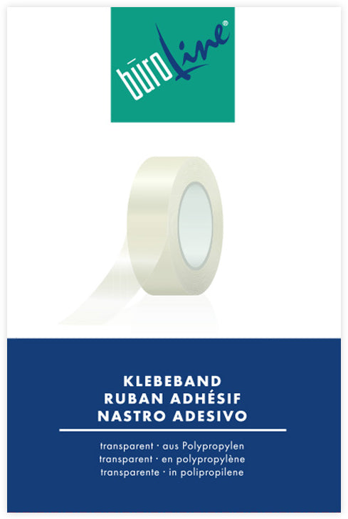 Buroline BÜROLINE Klebefilm klar – 15 mm × 33 m, transparent, PP, glänzend, reissfest, 10 Rollen