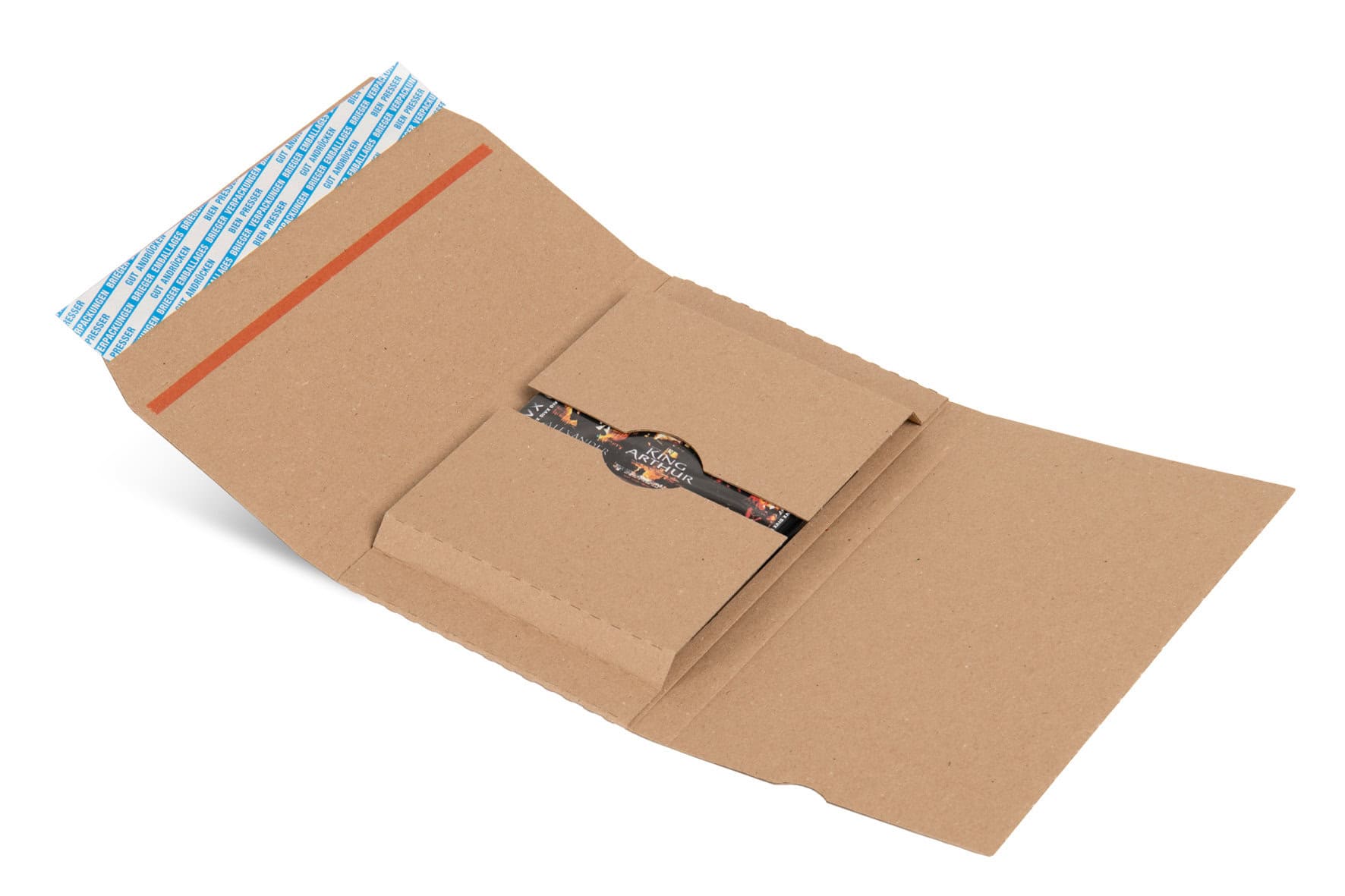 Brieger Karton-Versandtasche – 143 × 192 × 15 mm, selbstklebend, braun – 1 Stk.
