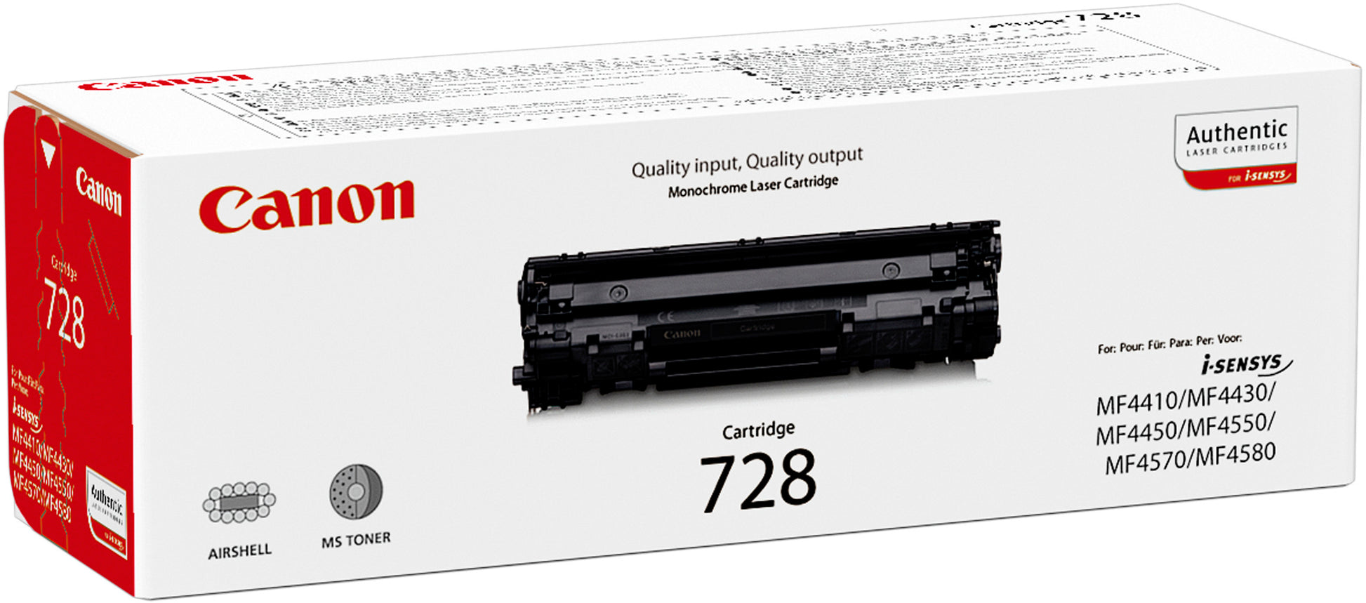 Canon 728 (3500B002) Schwarz Toner – Original – 2'100 Seiten – für Canon i-SENSYS MF4730/MF4750 u. a.
