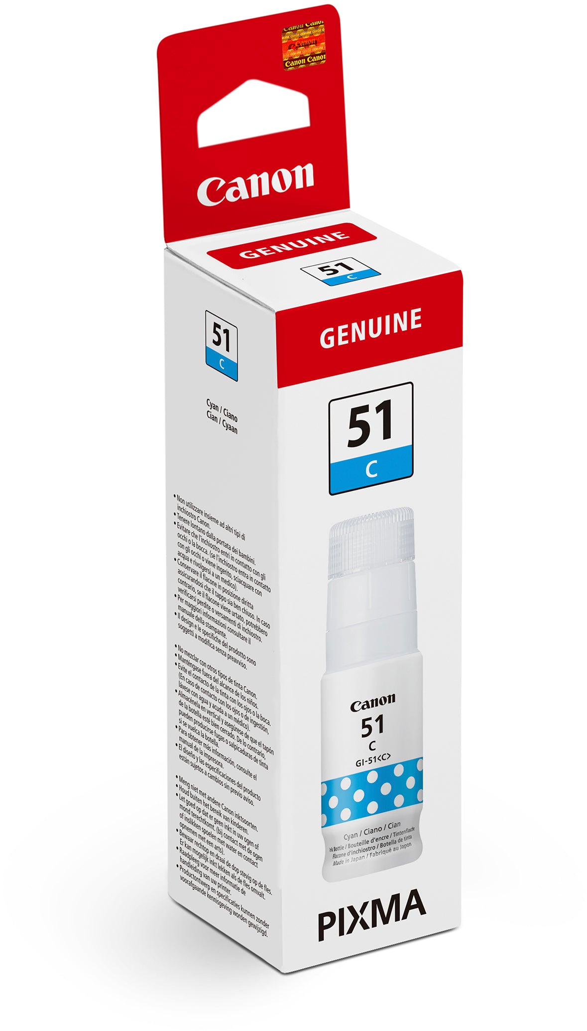 Canon GI-51C Cyan Tintenpatrone (Original) – 7'700 Seiten – für PIXMA G1520/G2520/G2560…