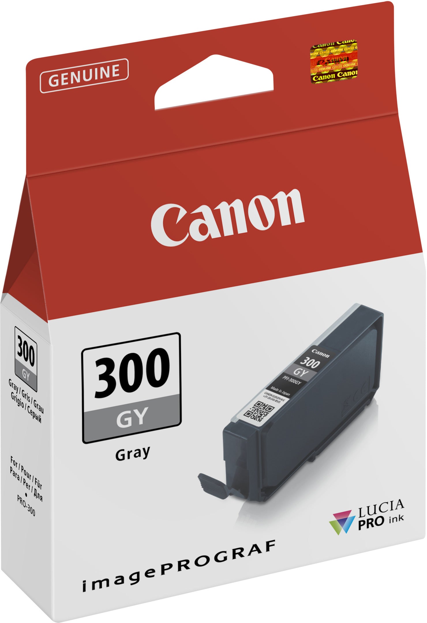 Canon PFI-300 Grau Tintenpatrone (Original) – 236 Seiten – für imagePROGRAF PRO-300