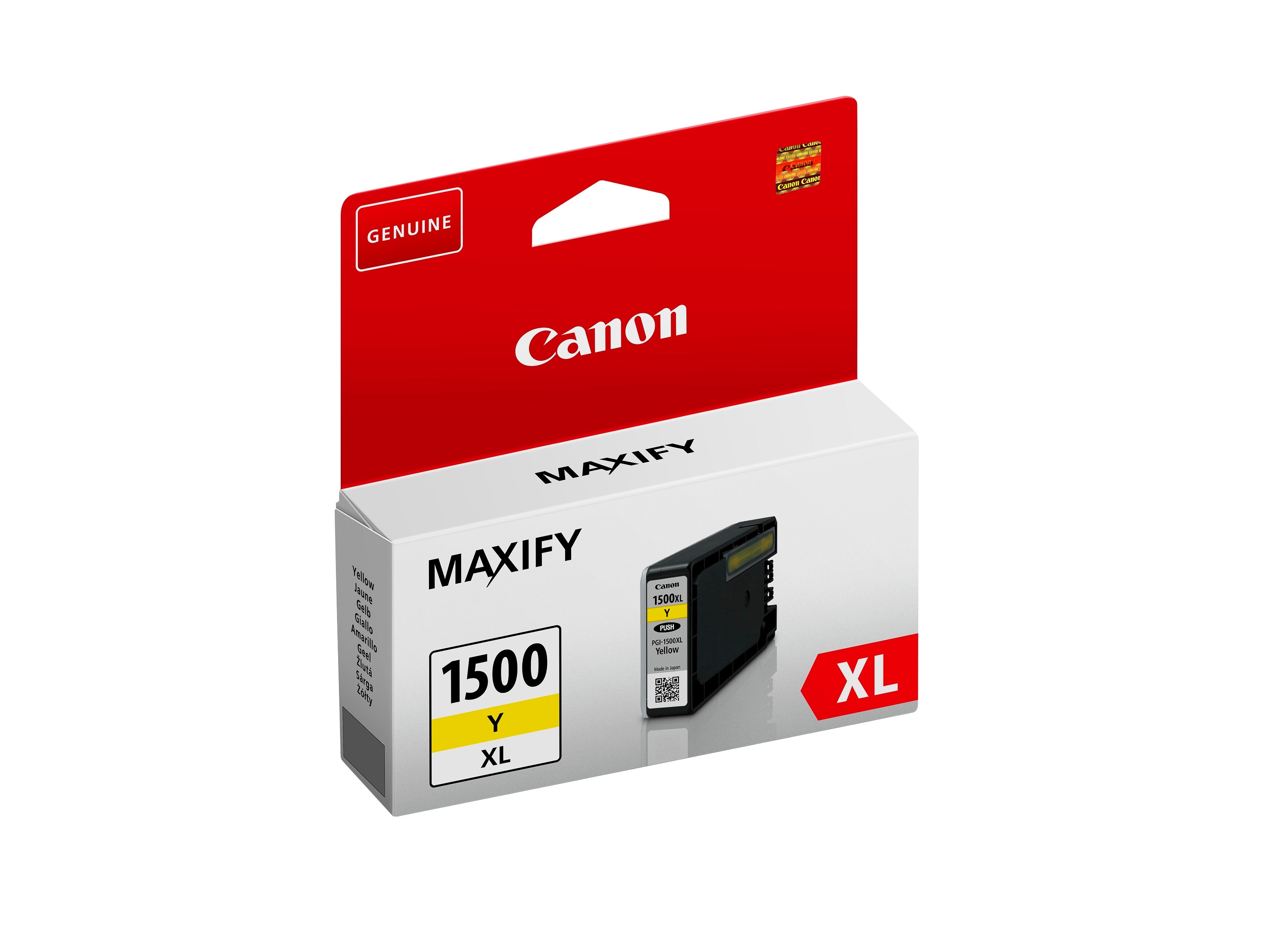 Canon PGI-1500XL Gelb Tintenpatrone (Original) – 935 Seiten – für Canon MAXIFY MB2350