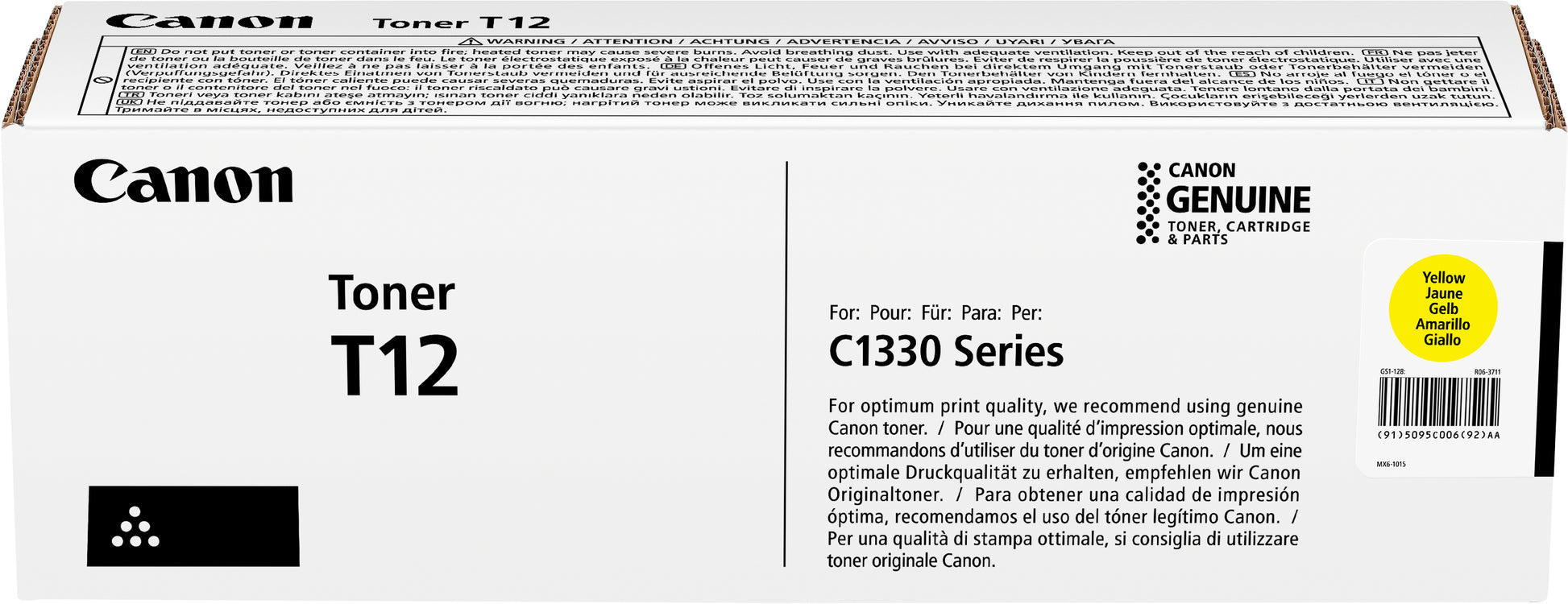 Canon (5095C006) Gelber Toner – Original – 5'300 Seiten – für Canon i-SENSYS X C1333i/X C1333iF/X C1333P und andere