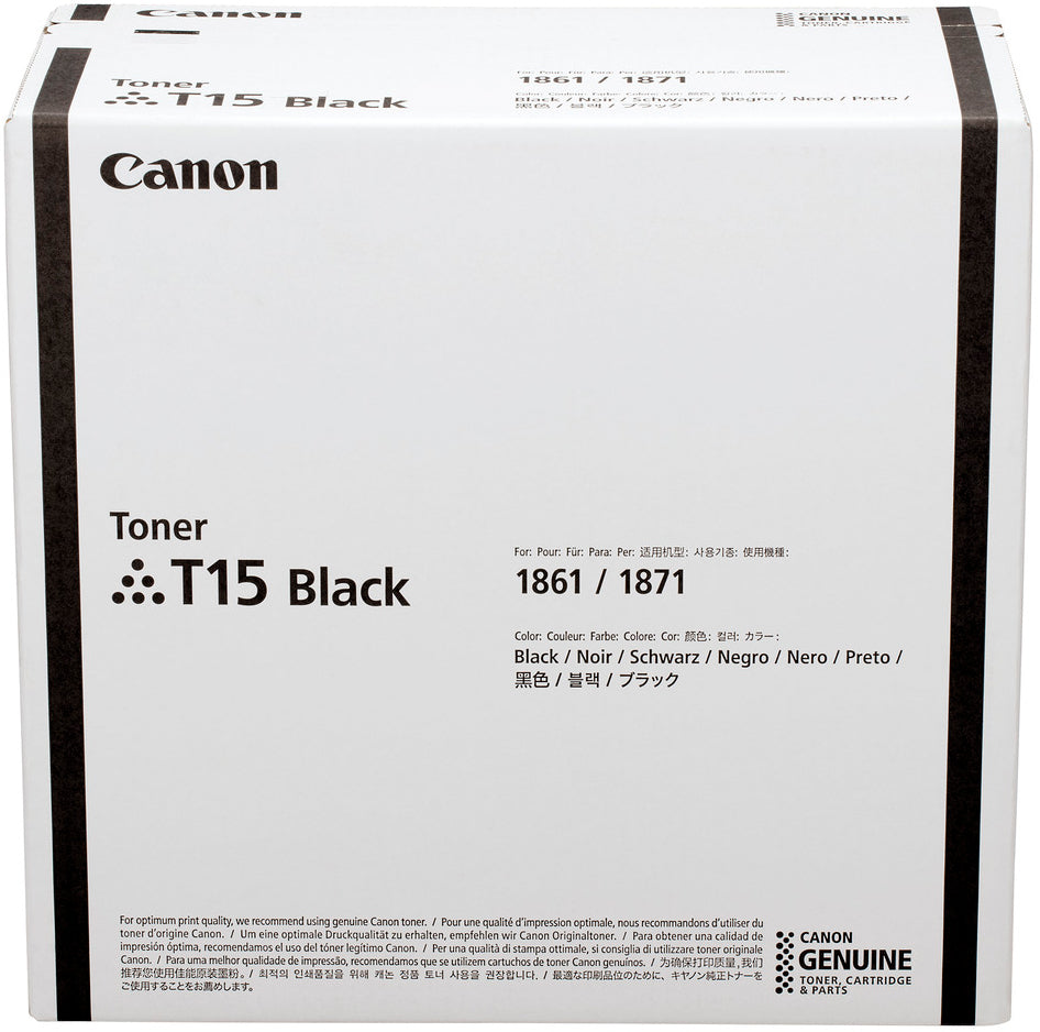 Canon T15 (5818C001) Schwarz Toner – Original – 420'000 Seiten – für Canon i-SENSYS X 1861P/i-SENSYS X 1871P