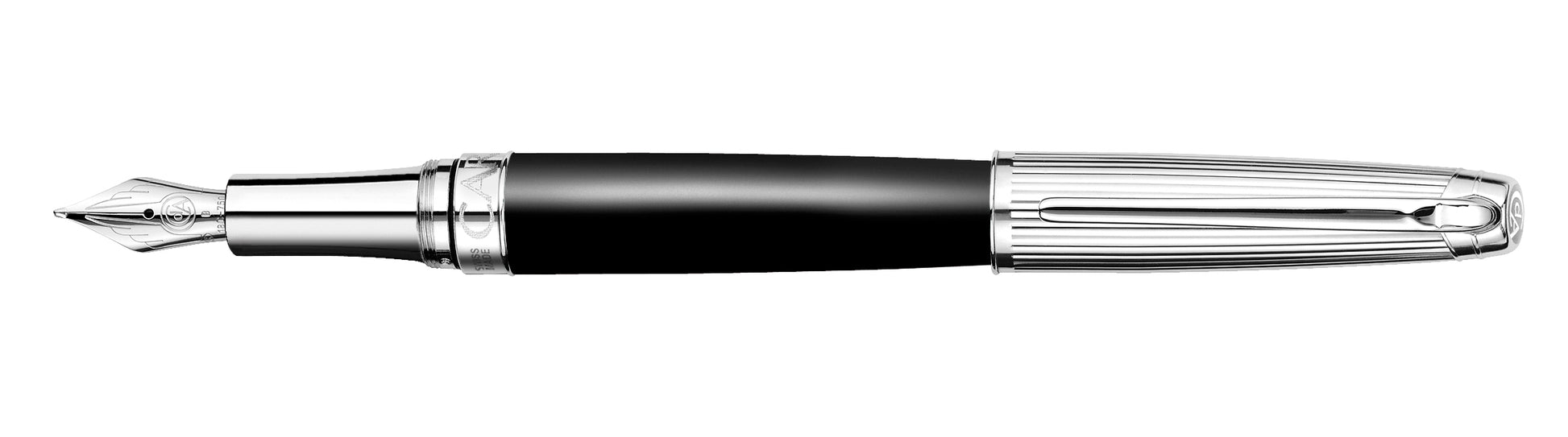 Caran d-Ache Caran d'Ache Léman Bicolor 4799.279 – Füllfederhalter – F – Schwarz – rhodiniertes Metall