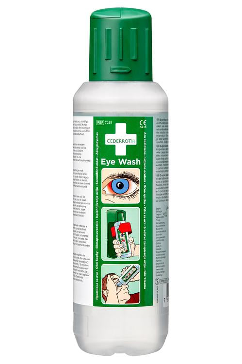 Cederroth Augenspüllösung – steril, gepuffert, isotonisch, 2 × 500 ml