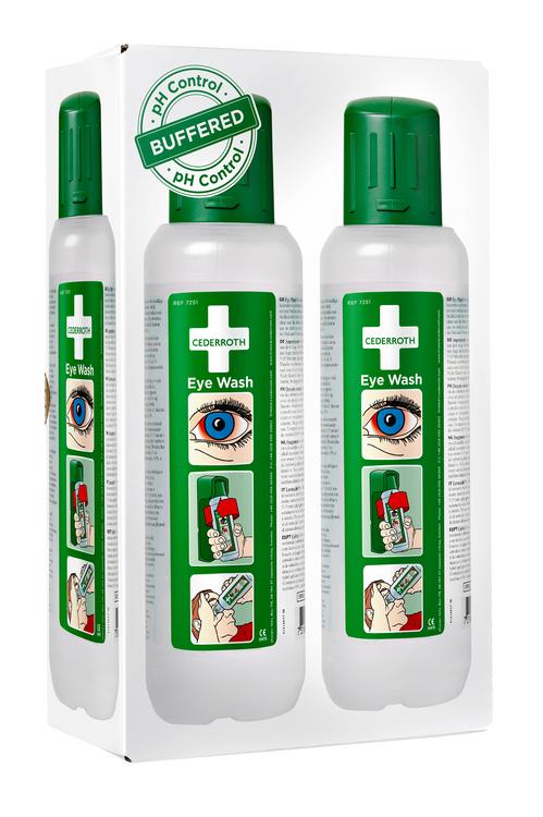 Cederroth Augenspüllösung – steril, gepuffert, isotonisch, 2 × 500 ml