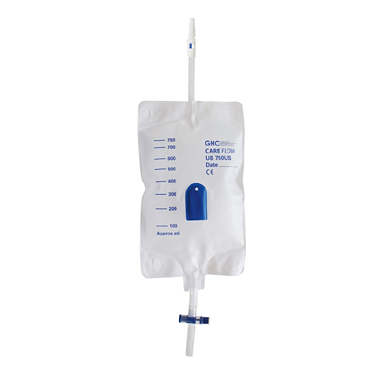 Care Flow Beinbeutel UB750 – unsteril, 750 ml, 10 cm Schlauch, mit Refluxventil – 10 Stk
