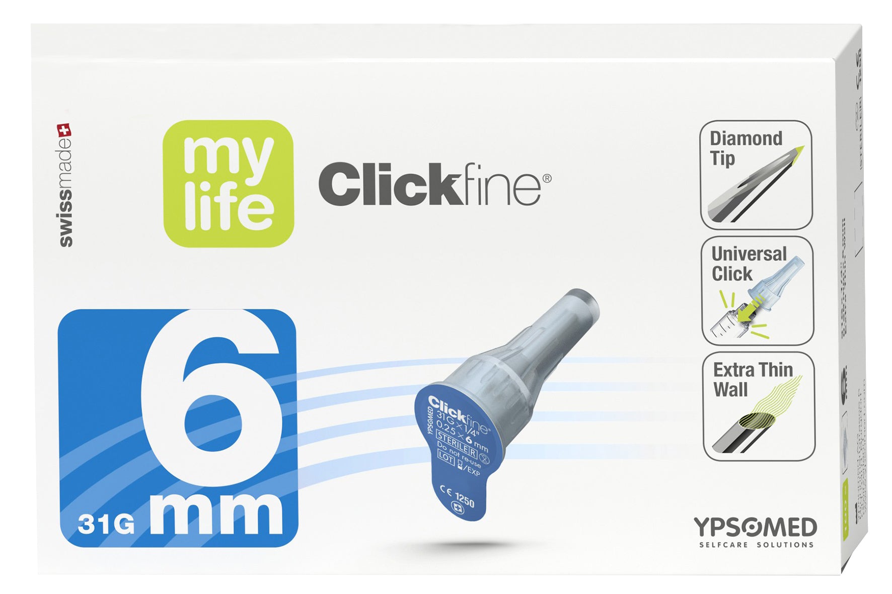 mylife Clickfine Pen-Nadeln 31 G × 6 mm – steril – 100 Stk