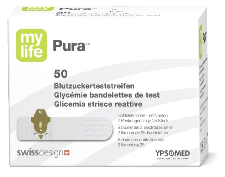 Ypsomed Teststreifen Blutzuckermessung – für mylife Pura – 50 Stk.