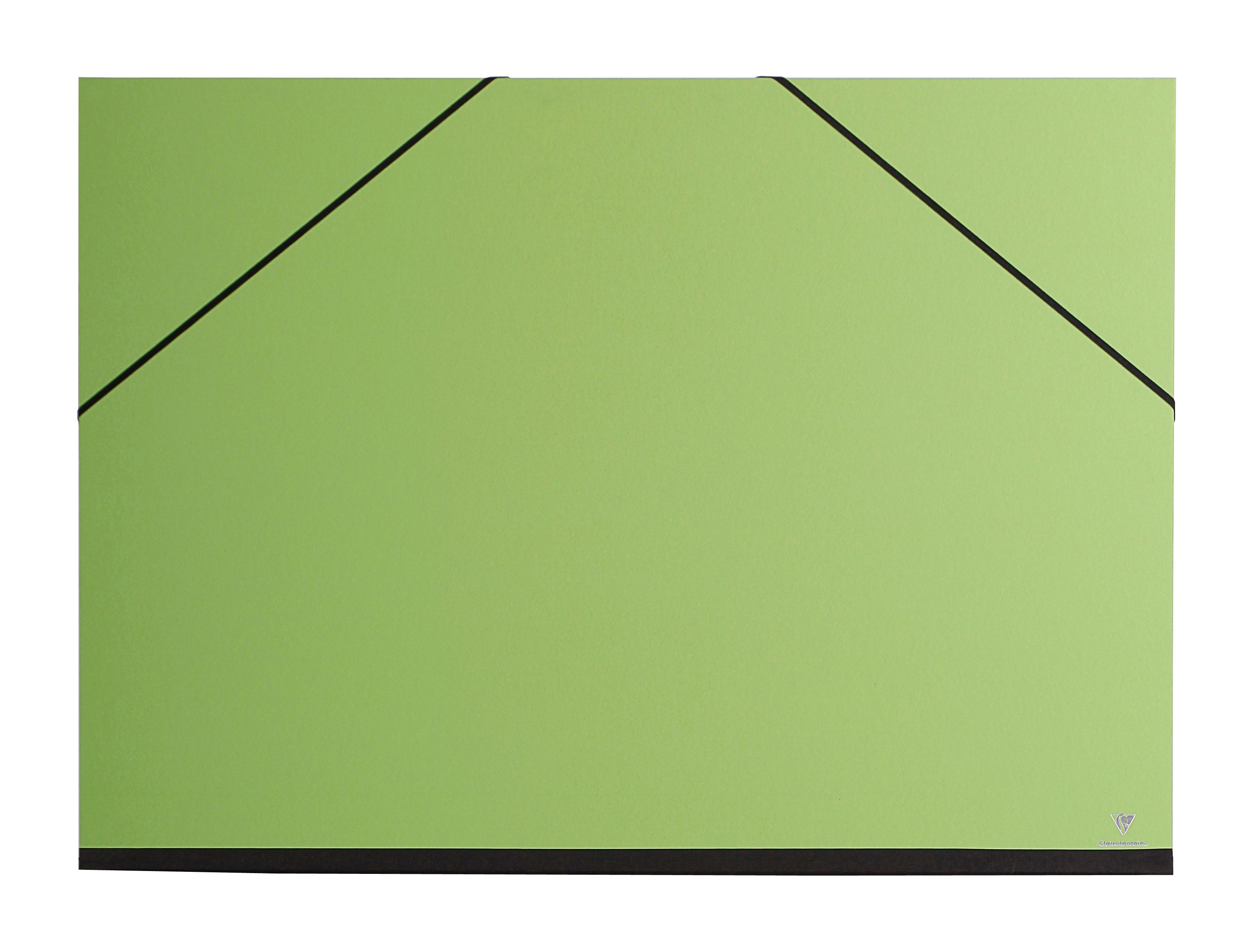 Clairefontaine Zeichenmappe 522 × 720 mm – Gummiband, Blau, Füllhöhe 10 mm