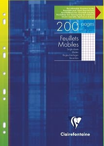 Clairefontaine Ringbucheinlagen – A4 – kariert 5 mm – 100 Blatt