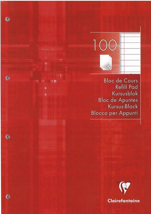 Clairefontaine Collegeblock – A4 – liniert – 100 Blatt – Kartonrücken