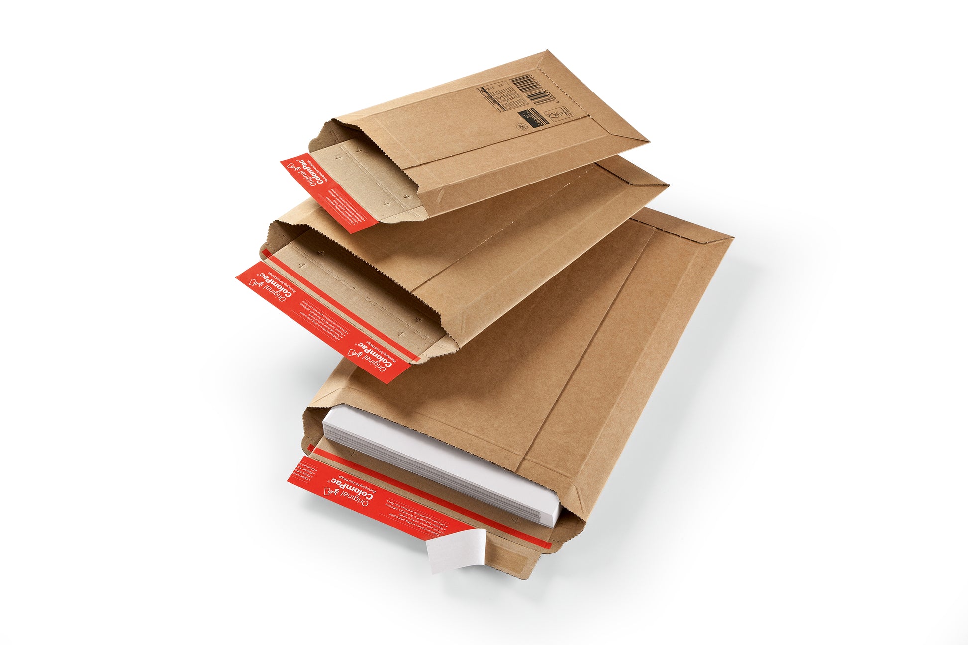 Colompac Karton-Versandtasche – A4, 50 mm, selbstklebend, mit Aufreissfaden, Karton, braun – 20 Stk.