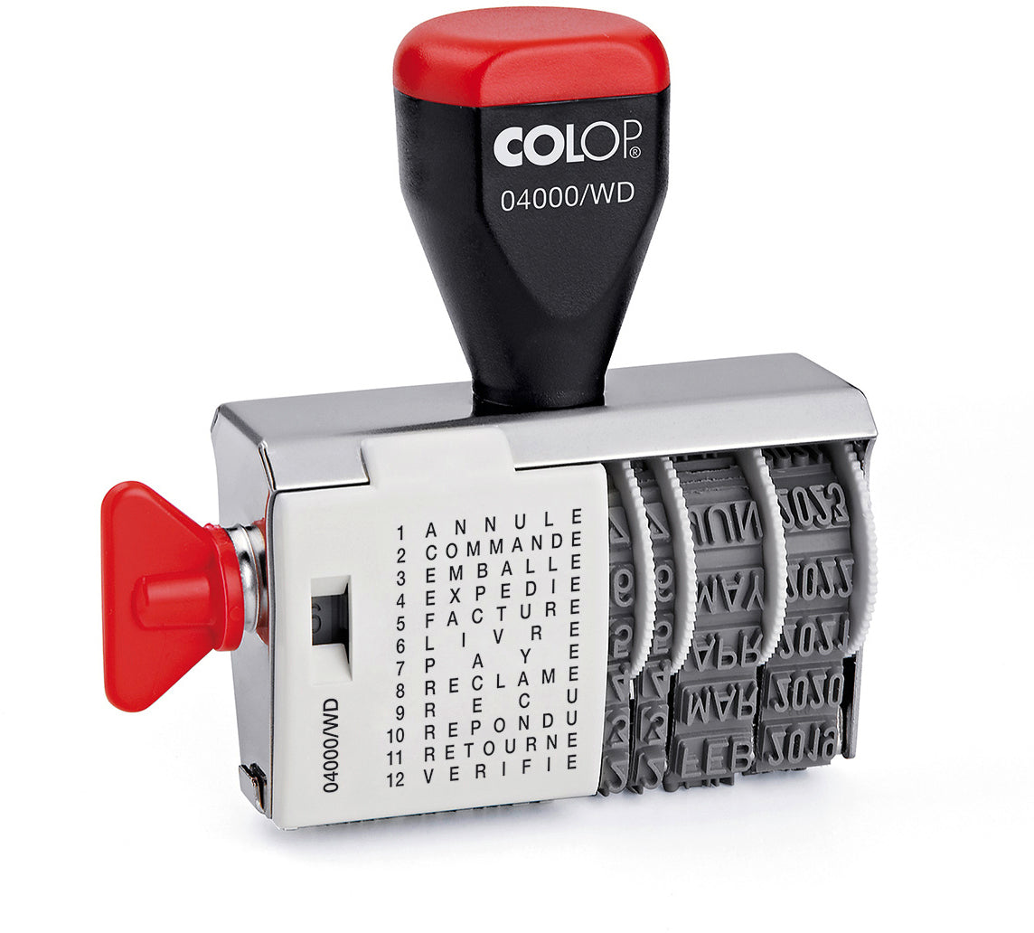 Colop 4000WD/F – Wort- & Datumstempel, 12 Texte