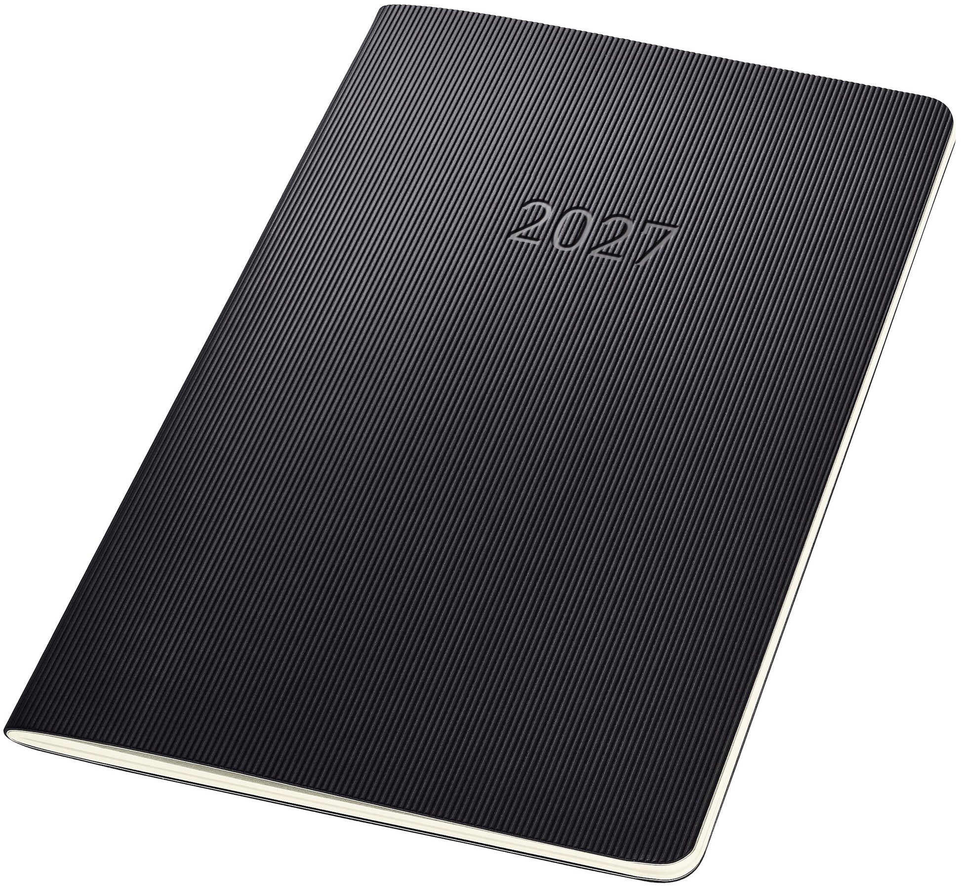 Conceptum C2784 – Monatsplaner 2027, 1 Monat/2 Seiten, 13,5 × 21,1 cm, Softcover, schwarz