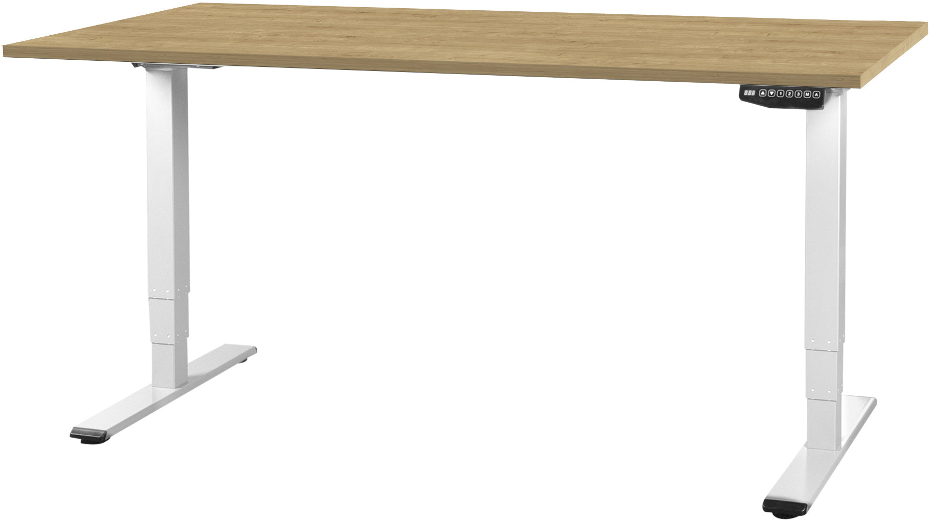 Contini Höhenverstellbarer Tisch, 160 × 680 cm, 100 kg, beige, Holz