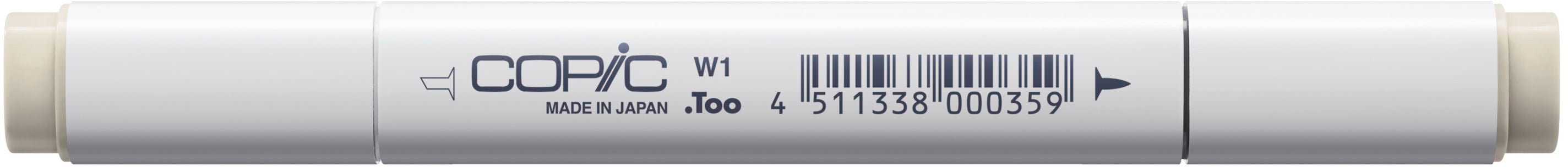 Copic Classic Marker, Doppelspitze – Kombi (breit + fein), alkoholbasiert, warmgrau (W-1)