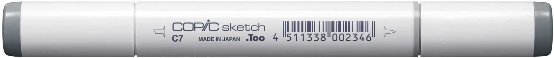 Copic Sketch Permanentmarker – Doppeltspitze (Bürstenspitze + Medium Broad) – Cool Grey Nr. 7