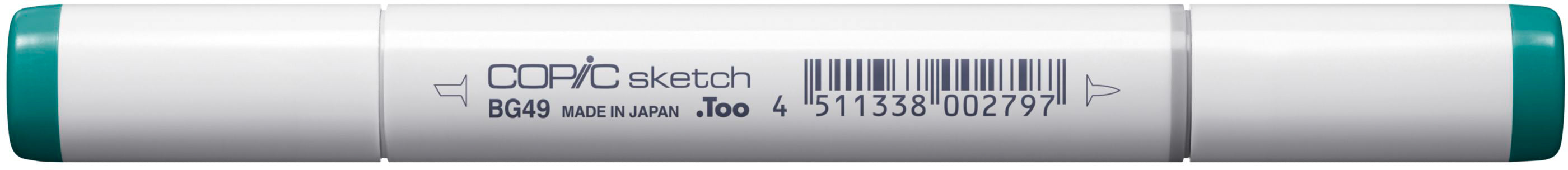 Copic Sketch Pinselstift, Doppelspitze – Pinsel + Breitspitze, alkoholbasiert, BG49 Duck Blue
