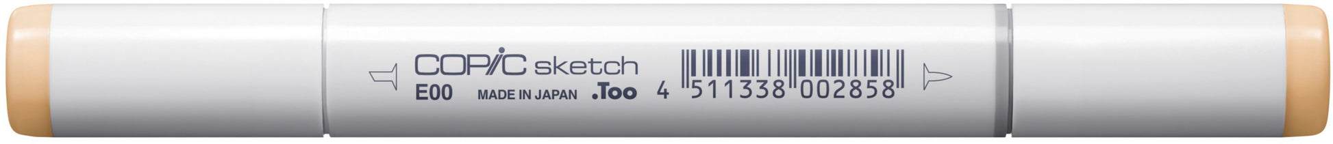 Copic Sketch Pinselstift – Doppelspitze, Kombi (Pinsel + Medium Broad), alkoholbasiert, E00 Cotton Pearl