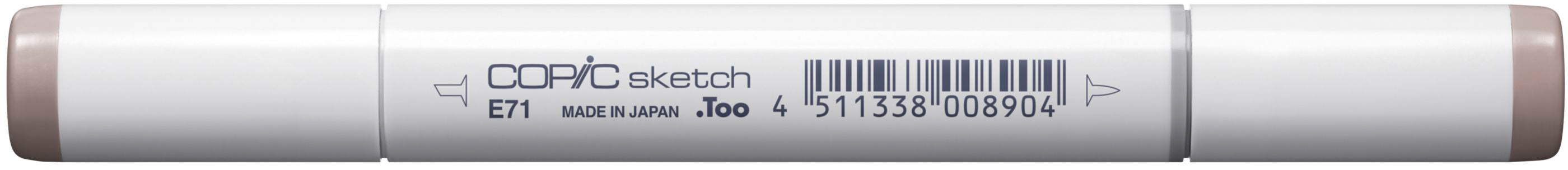 Copic Sketch E71 Pinselstift – Doppelspitze, Pinsel + Medium Broad, alkoholbasiert, Champagne