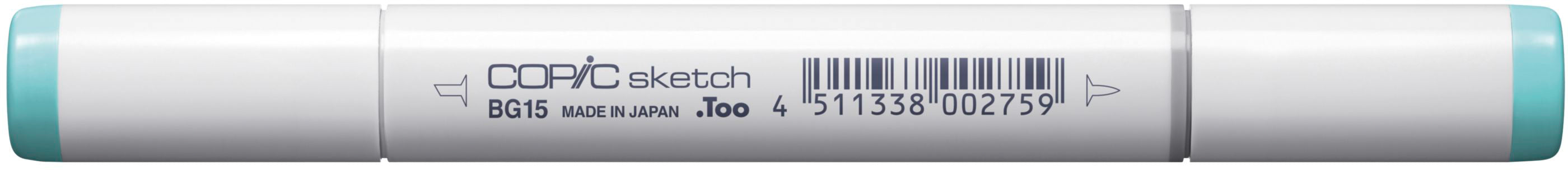 Copic Sketch Brush Pen – Doppelspitze, Pinsel- und Keilspitze, alkoholbasiert, BG15 Aqua