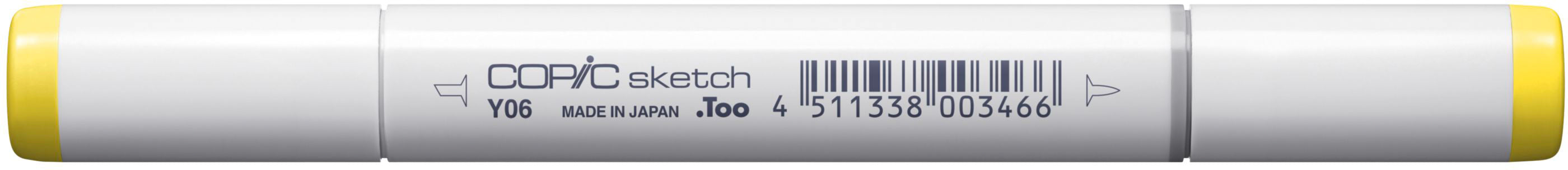 Copic Sketch Brush Pen, Doppelspitze – Pinselspitze + Medium Broad, alkoholbasiert, Gelb (Y06)