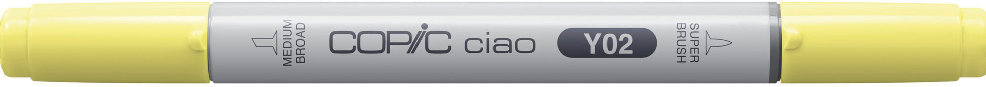 Copic Ciao Brush Pen, Doppelspitze – Pinsel + mittelbreite Spitze, alkoholbasiert, Canary Yellow