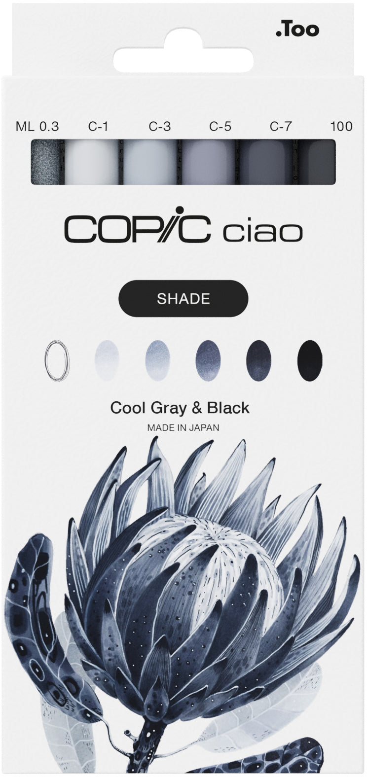 Copic Ciao Filzstifte – Doppelspitze, Pinselspitze, alkoholbasiert, 6 Farben