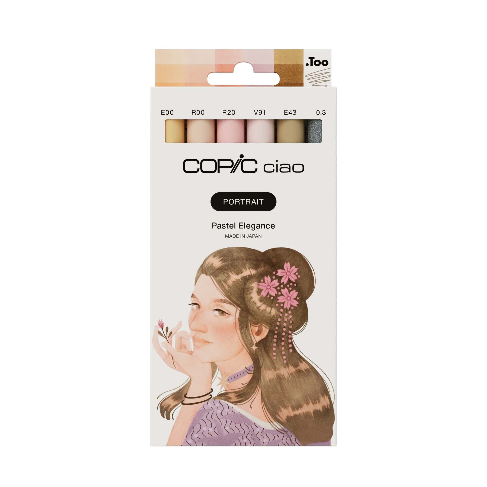 Copic Ciao Portrait Filzstifte, Pastel Elegance – 6 Farben