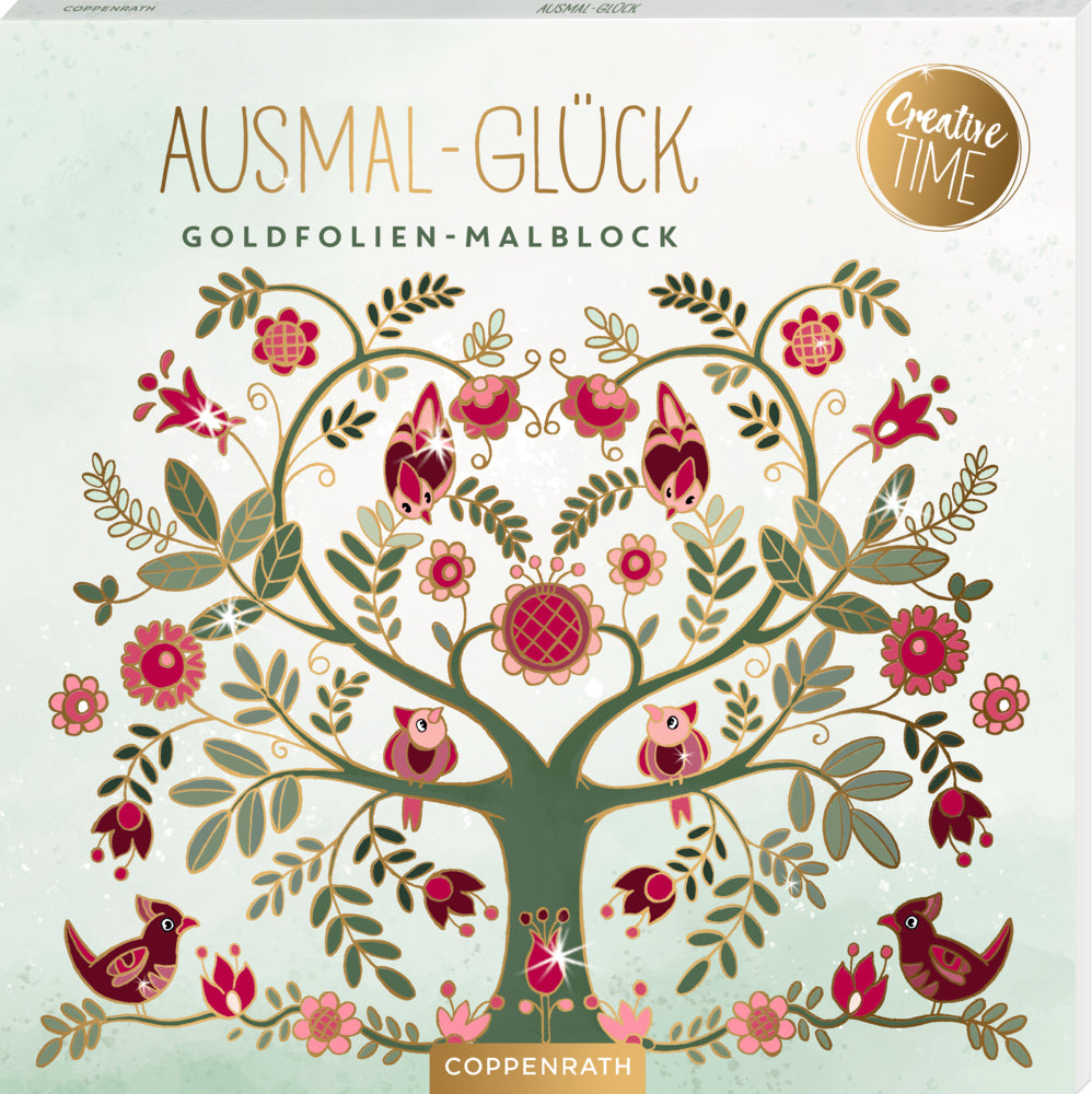 Coppenrath Malbuch Glück – 23 × 23 cm – 48 Seiten – mit Goldfolie