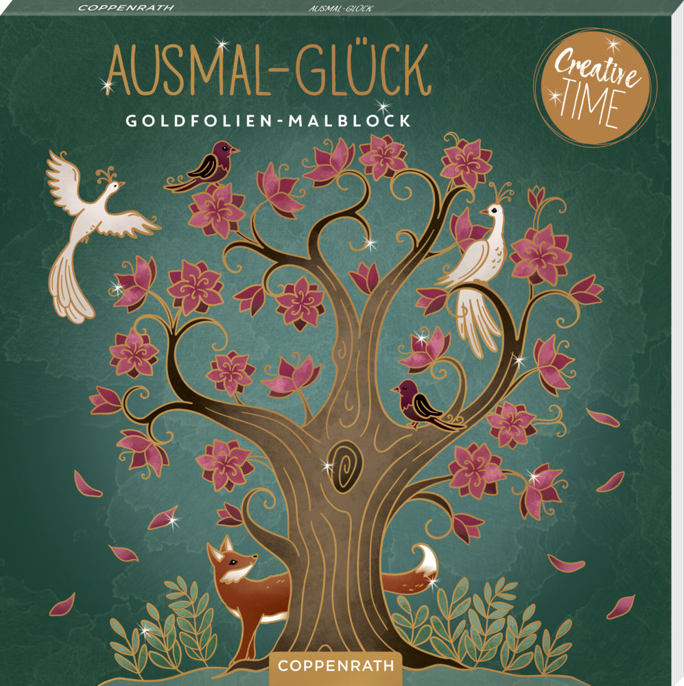 Coppenrath Goldfolien Malbuch Glück – 23 × 23 cm – 48 Seiten – mit Goldfolie