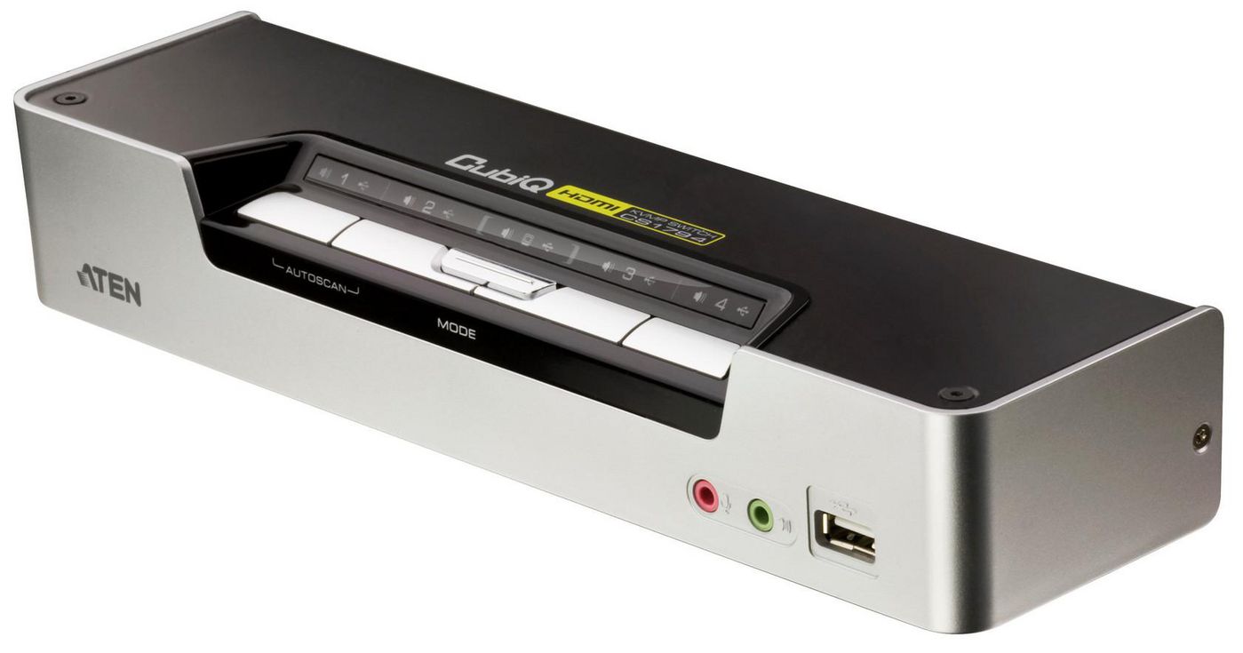 ATEN KVM-Switch, 4-Port, HDMI/USB, 2.1 Audio