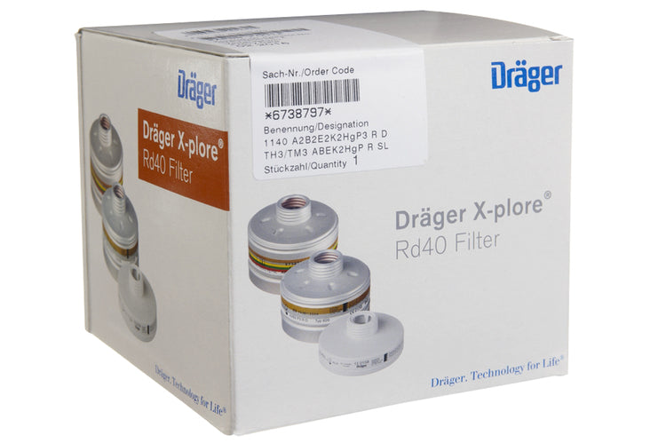 Dräger Ersatzfilter A2B2E2K2 Hg P3 1140 – 1 Stk. – für Dräger X-plore 7500