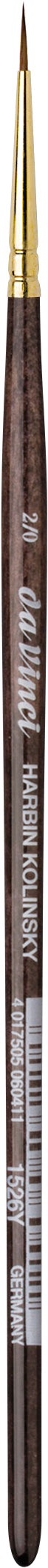 Da vinci Harbin-Kolinsky VA1526Y-2 – Pinsel – Rundpinsel, Grösse 2, Ø 1 mm, Rotmarderhaar, Länge 185 mm