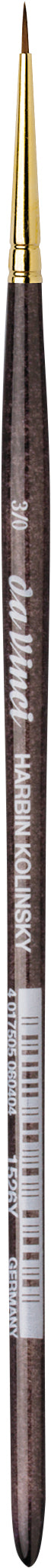 Da Vinci – VA1526Y-3 – Rundpinsel, Grösse 3, Harbin-Kolinsky Rotmarderhaar, Länge 180 mm