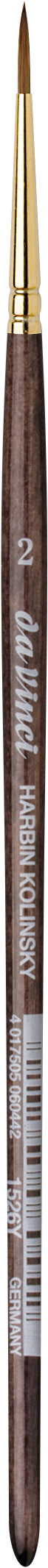 Da Vinci – Harbin-Kolinsky VA-1526Y2 – Pinsel – Rundpinsel, Grösse 2, Rotmarderhaar, Ø 1 mm, Länge 190 mm