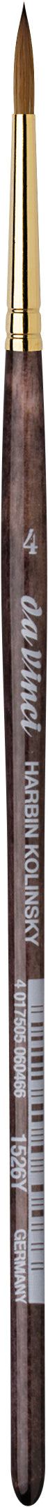 Da Vinci – Harbin-Kolinsky VA-1526Y4 – Pinsel – Rundpinsel, Grösse 4, Rotmarderhaar, Länge 190 mm