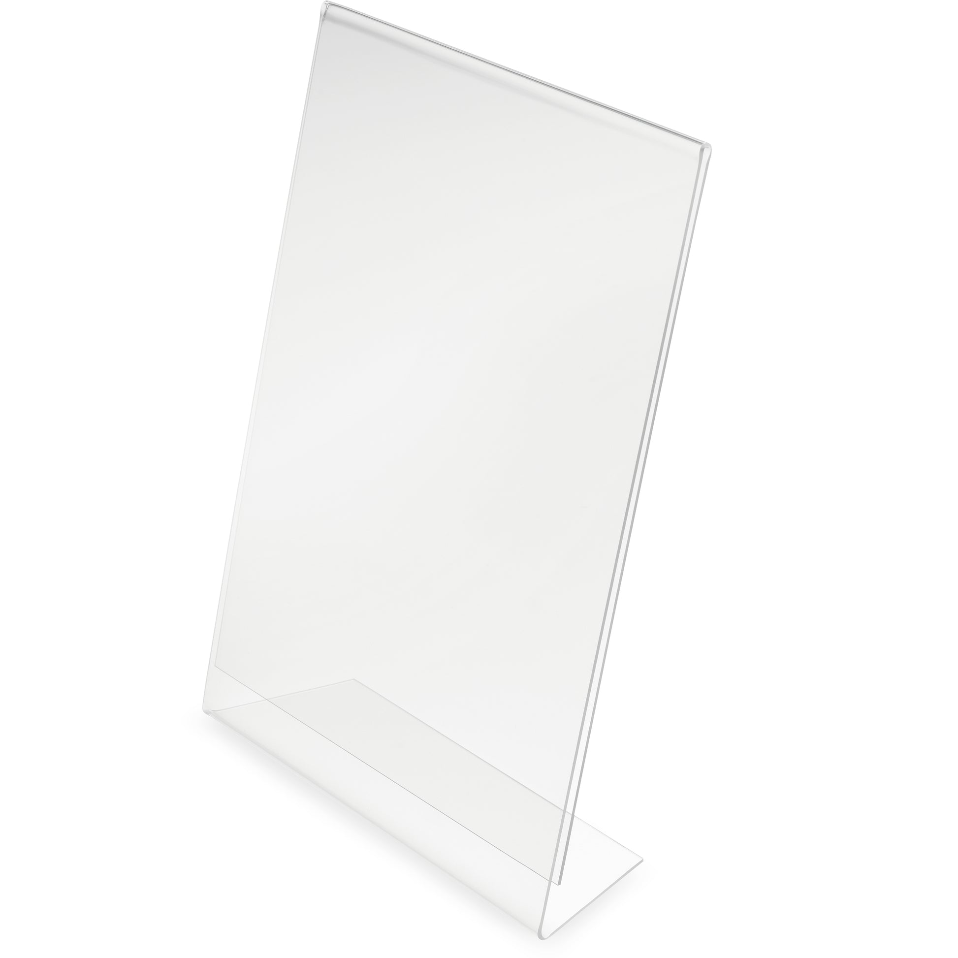 Deflecto Tischaufsteller – für A5 – schräg geneigt – transparent – Polystyrol – 152 × 220 × 55 mm