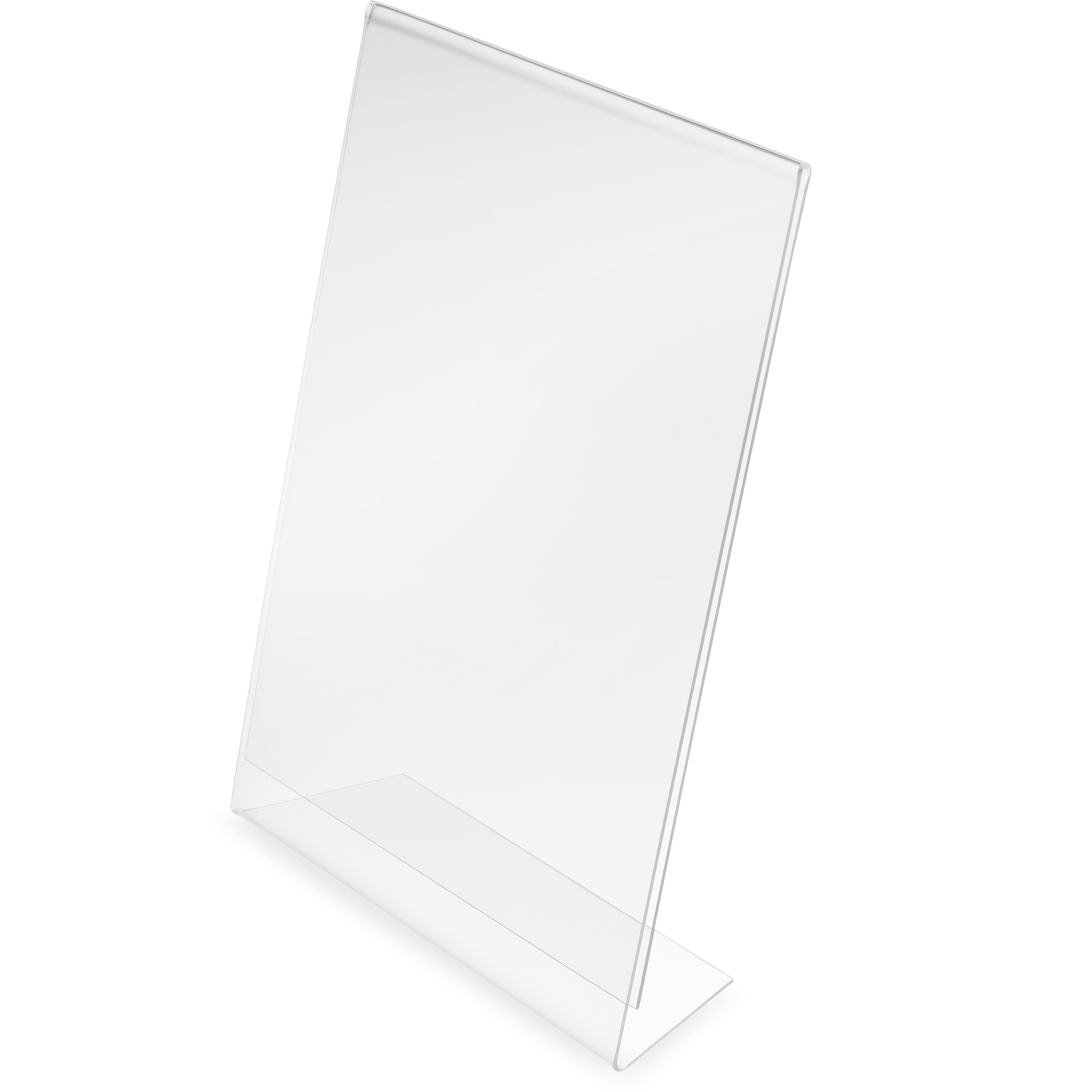 Deflecto Tischaufsteller – für A5 – schräg geneigt – transparent – Polystyrol – 152 × 220 × 55 mm