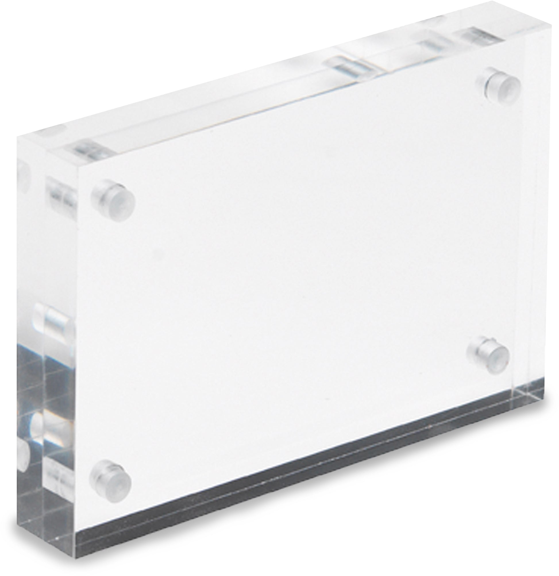 Deflecto Kartenhalter – magnetisch – transparent – Acryl – 95×65×20 mm
