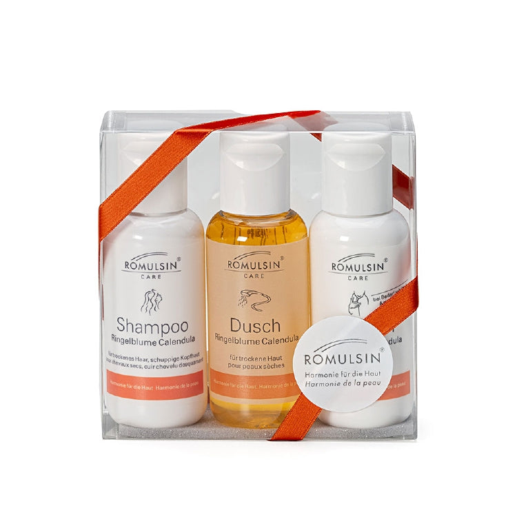 Diacosa Pflegeset Romulsin – Ringelblume – Duschgel, Shampoo, Emulsion
