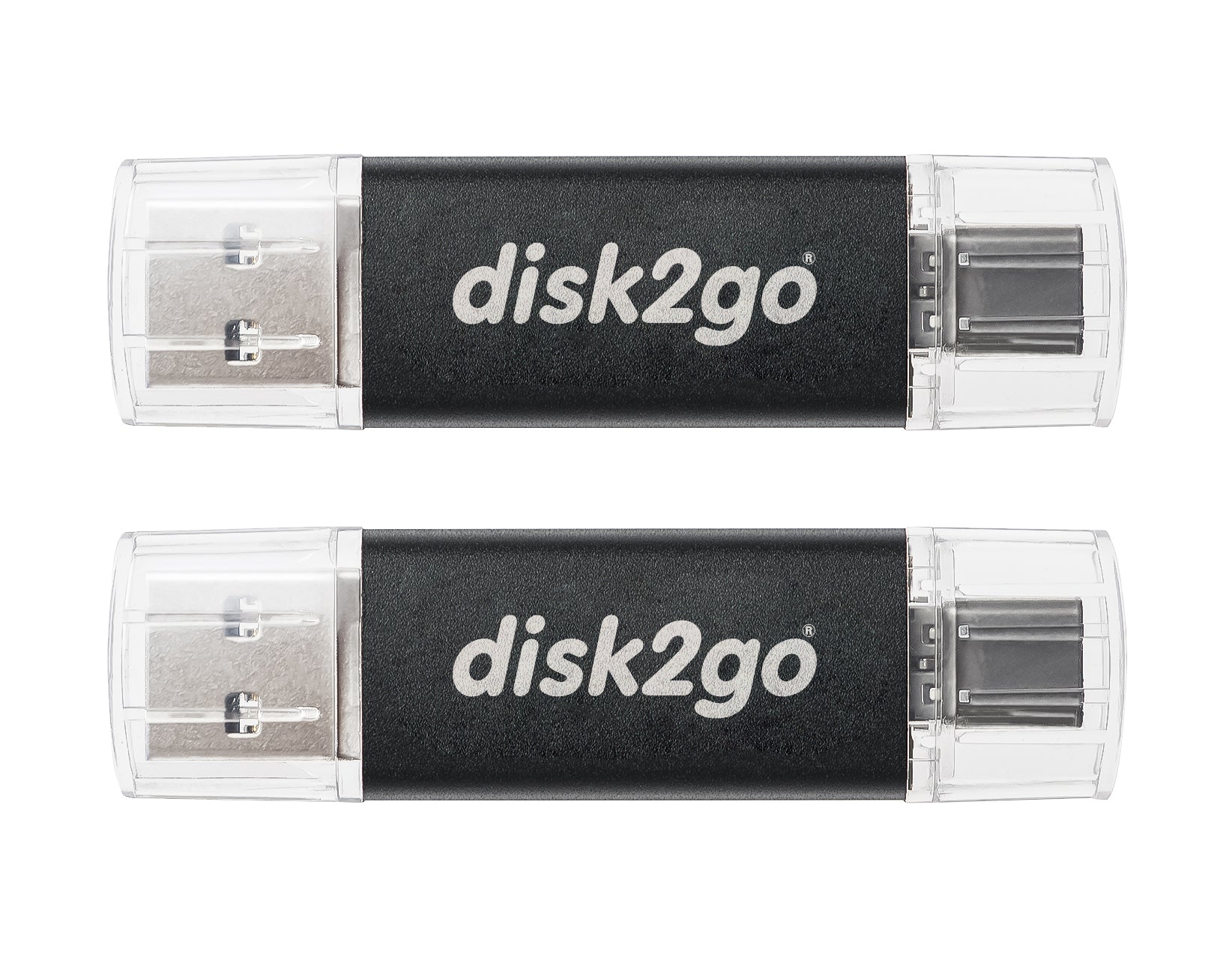 disk2go SWITCH – 64 GB USB-Stick, USB Type-C/Type-A, USB 3.0/3.1, Doppelpack