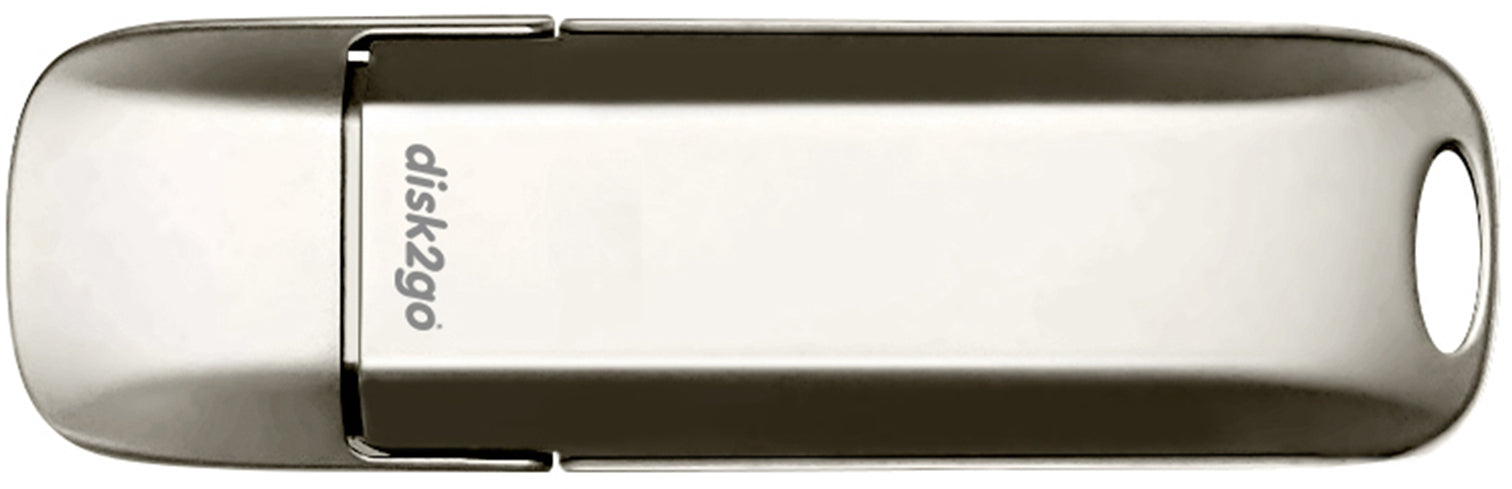 disk2go bolt – 512 GB, USB‑C (USB 3.2), Lesen bis 600 MB/s, Schreiben bis 500 MB/s