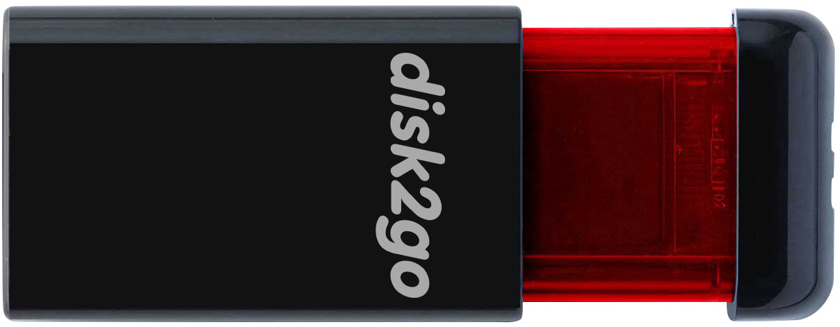 disk2go qlik edge – USB-Stick, 128 GB, USB 3.1, rot