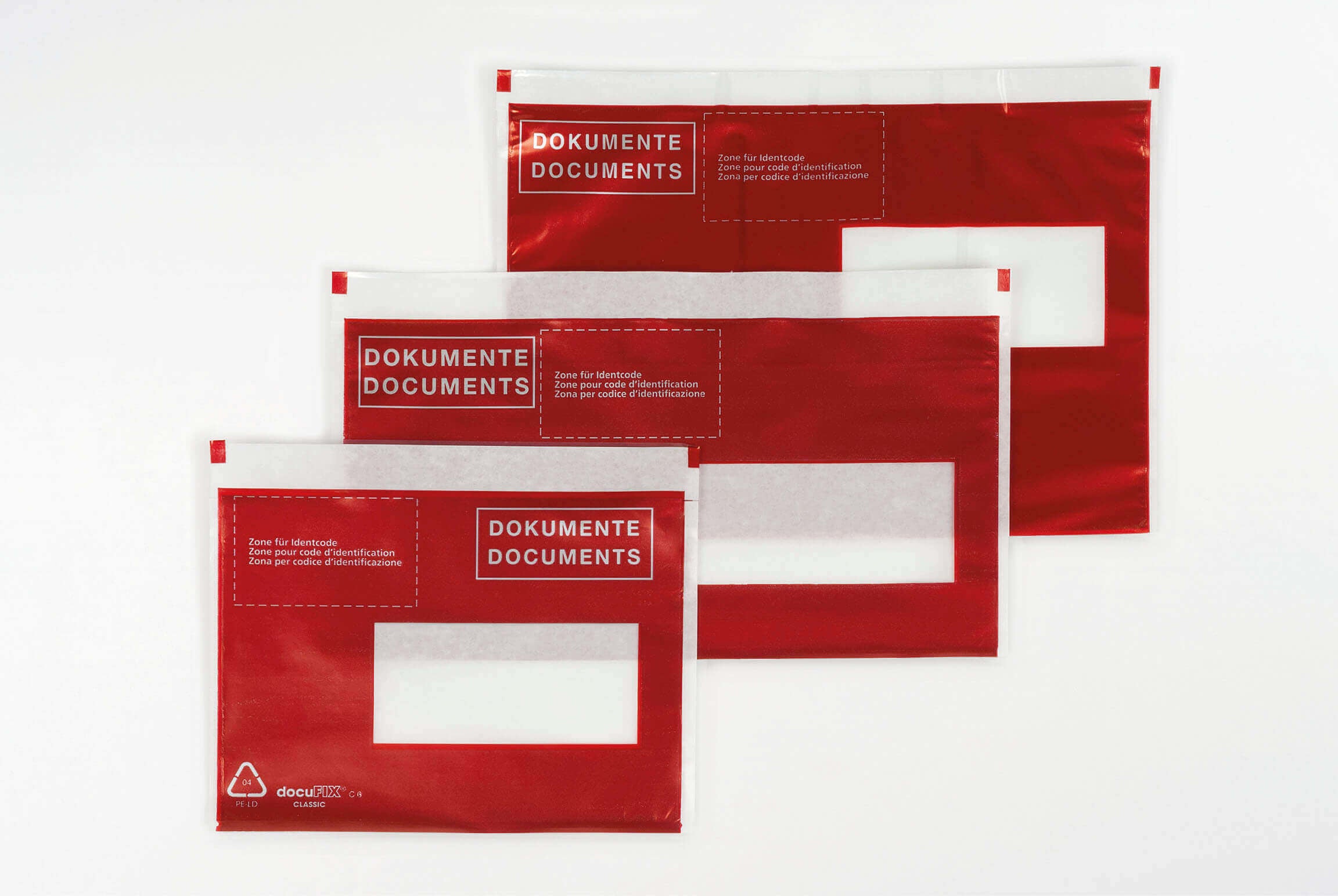 Docufix Dokumententaschen – C6/5, mit Fenster rechts, selbstklebend, Papier/PE, weiss – 250 Stk.